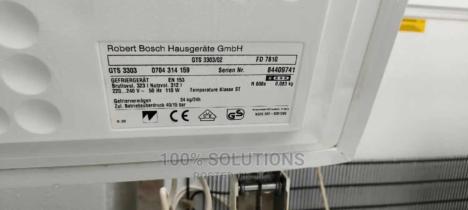 323 Liters at 110W Bosch Freezer for Sale