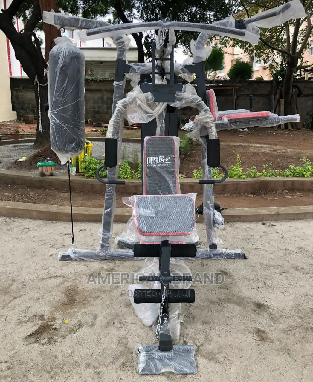 Three (3) Station Multi Gym With Punching Bag