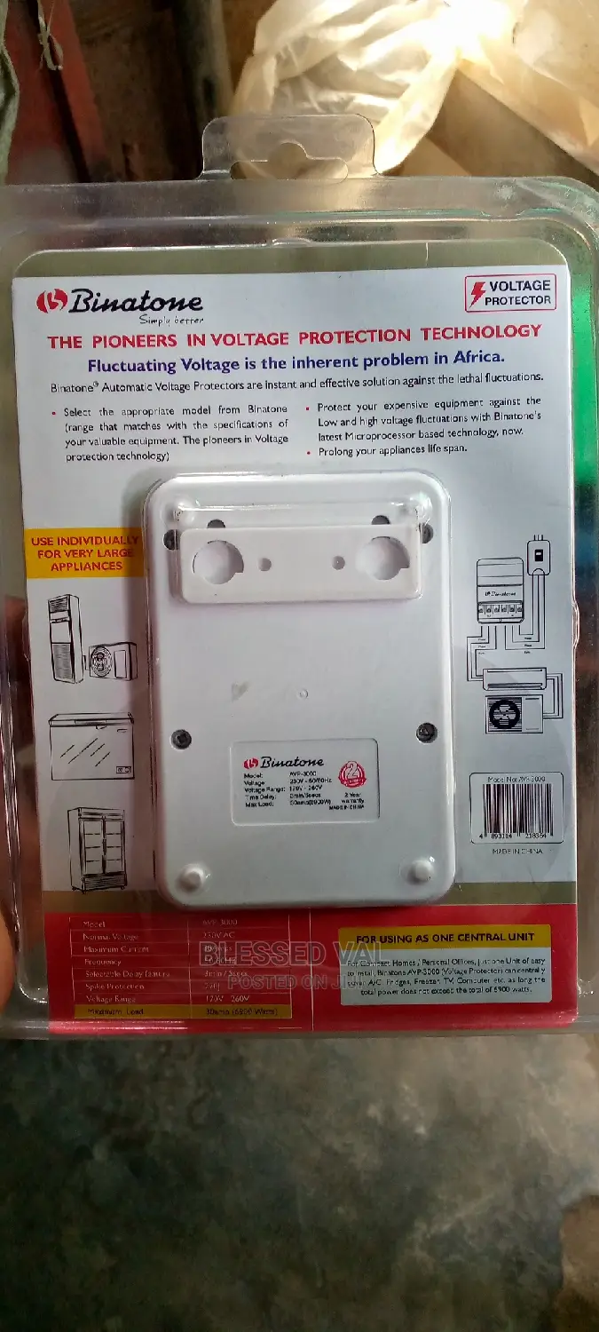 30 Amps Digital Binlatone Voltage Protector Avp-3000