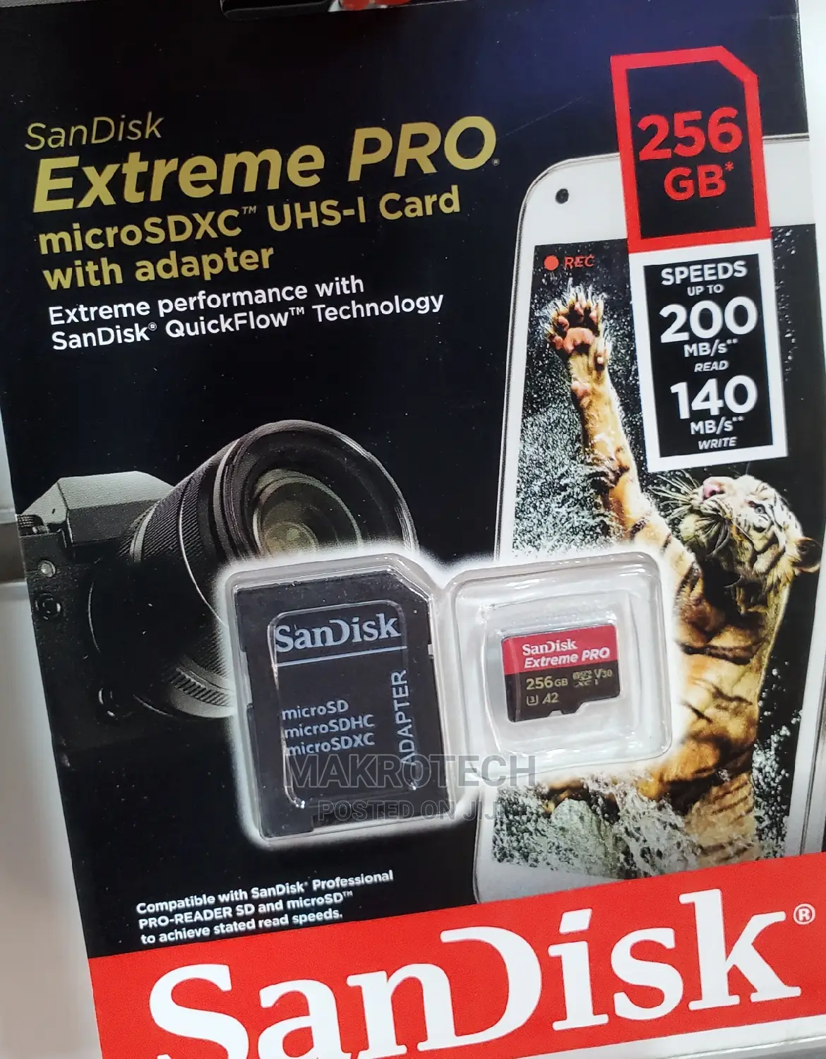 Sandisk Extreme Pro 256gb Micro Sd Memory Card 2000mbps