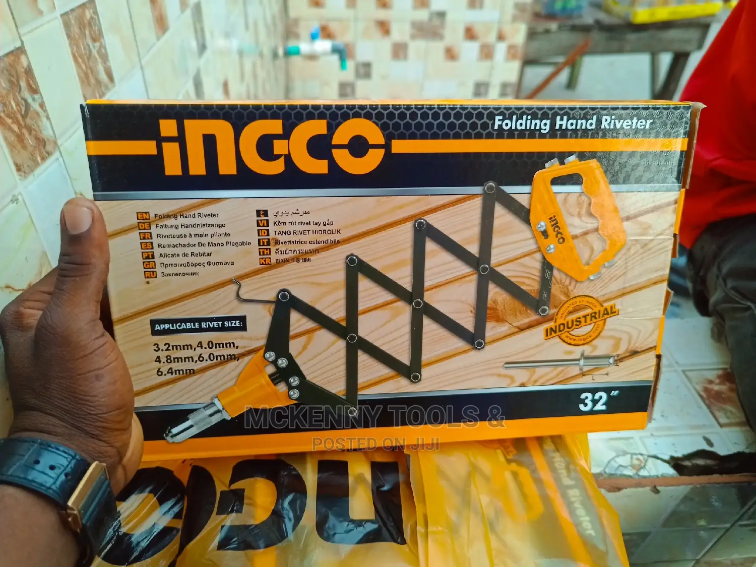Ingco Pumping Folding Hand Riveter 32"