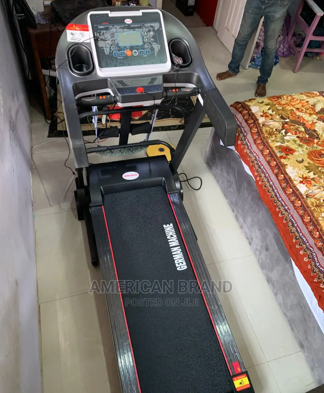 German 2.5HP Treadmill With Massager, Dumbbell, Twister