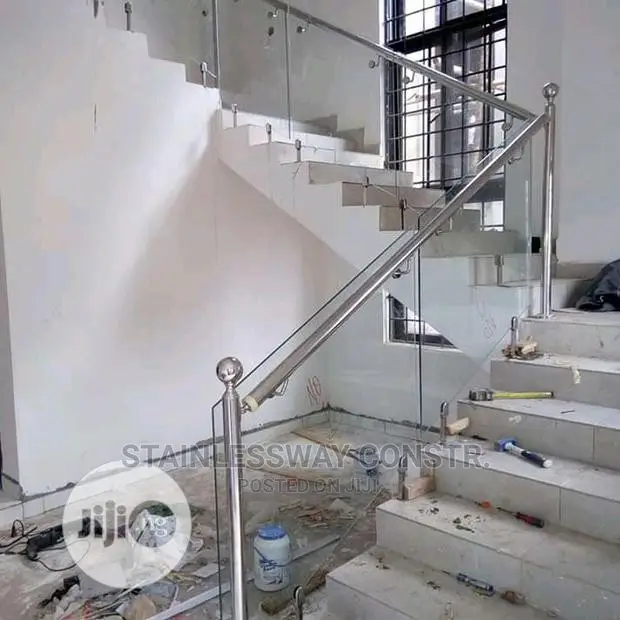 Stainless Clear Glass Staircase Railings