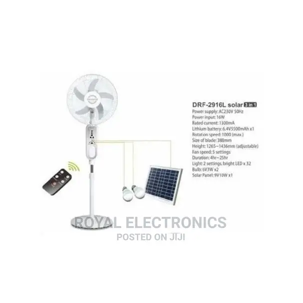Brand New Duravolt 16" Rechargeable Fan