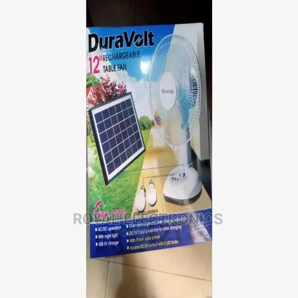 Newly Branded Duravolt 12” Rechargeable Table Fan- Pure Coil