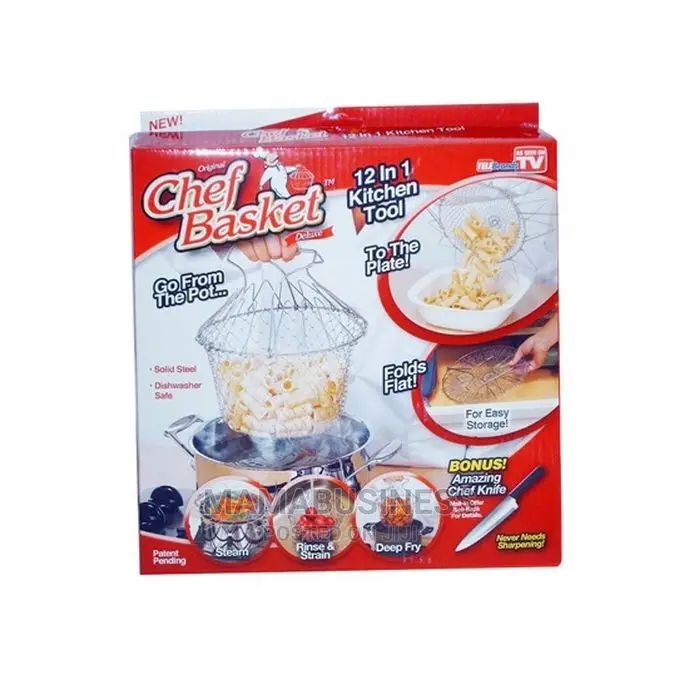 Chef Stainless Steel Steam / Fry / Wash Strain Basket