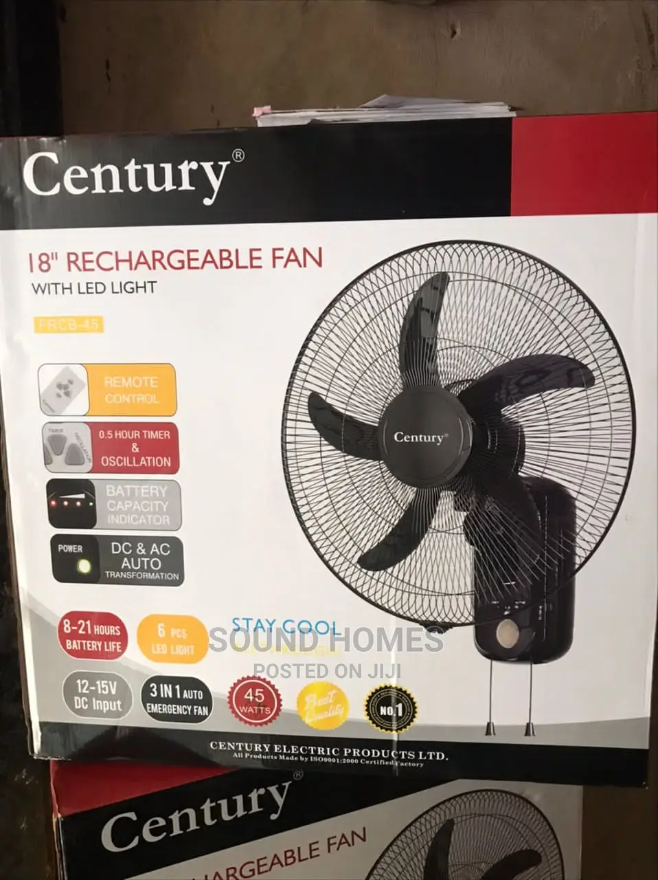 Rechargeable Standing Fan.