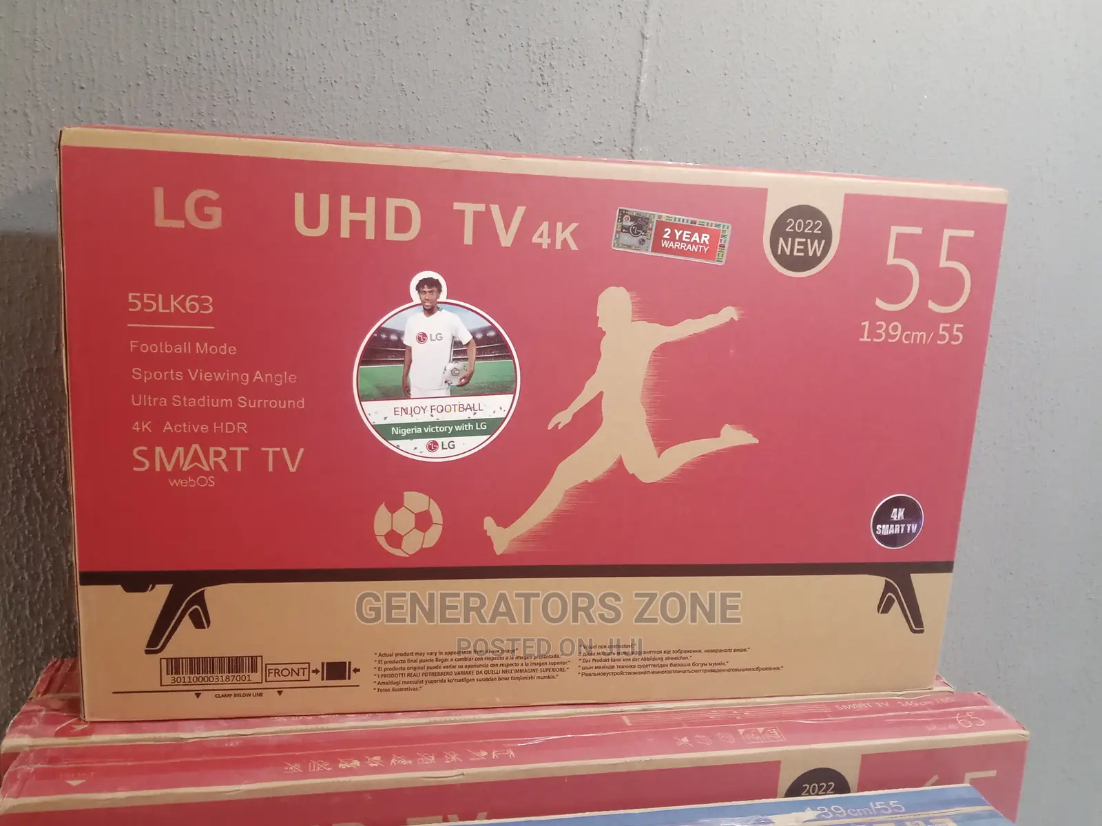 Standard Brand New LG Smart 55'' TV With Youtube +Netflix