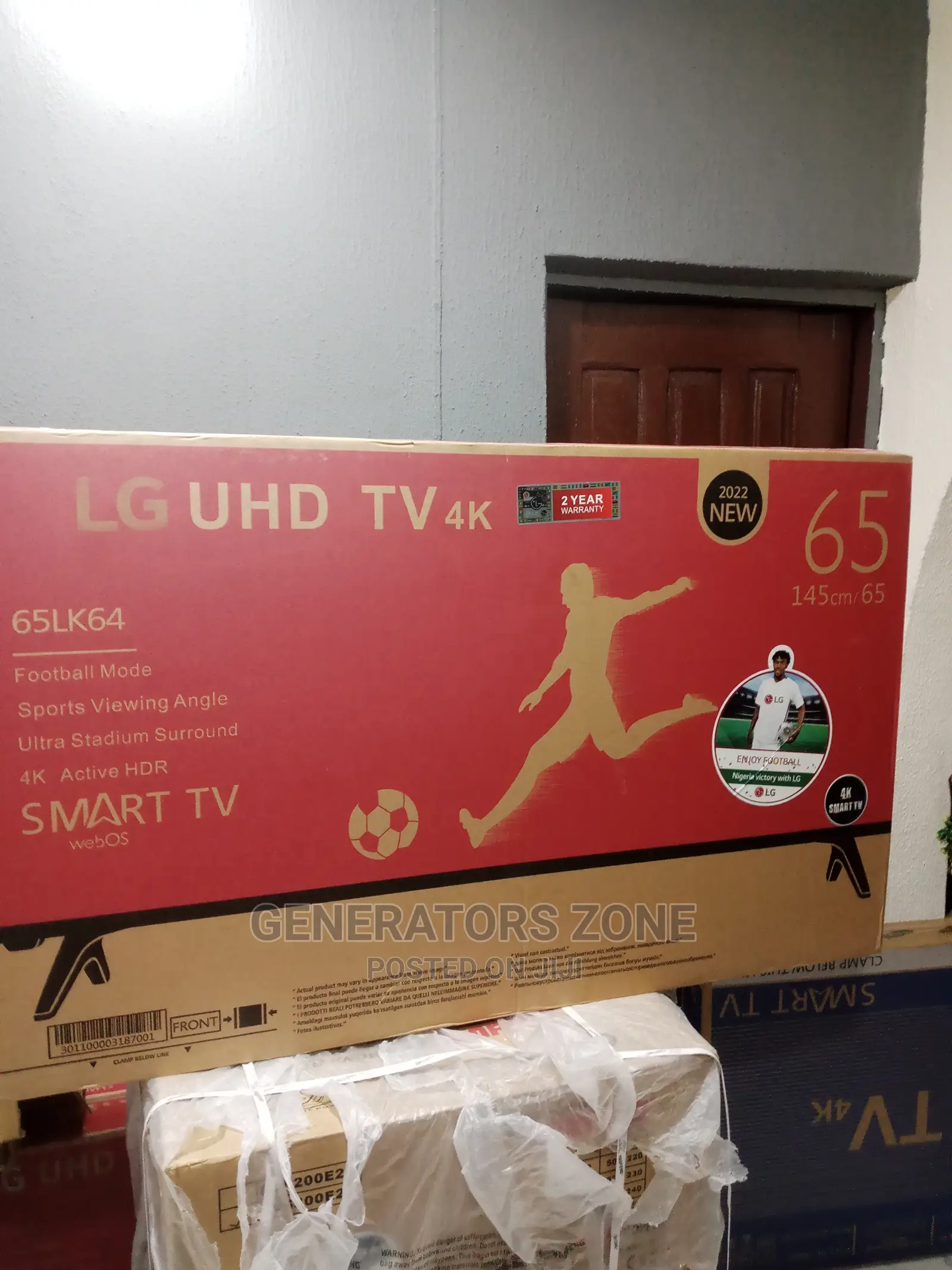 LG Smart TV 65'' TV +Youtube, Netflix