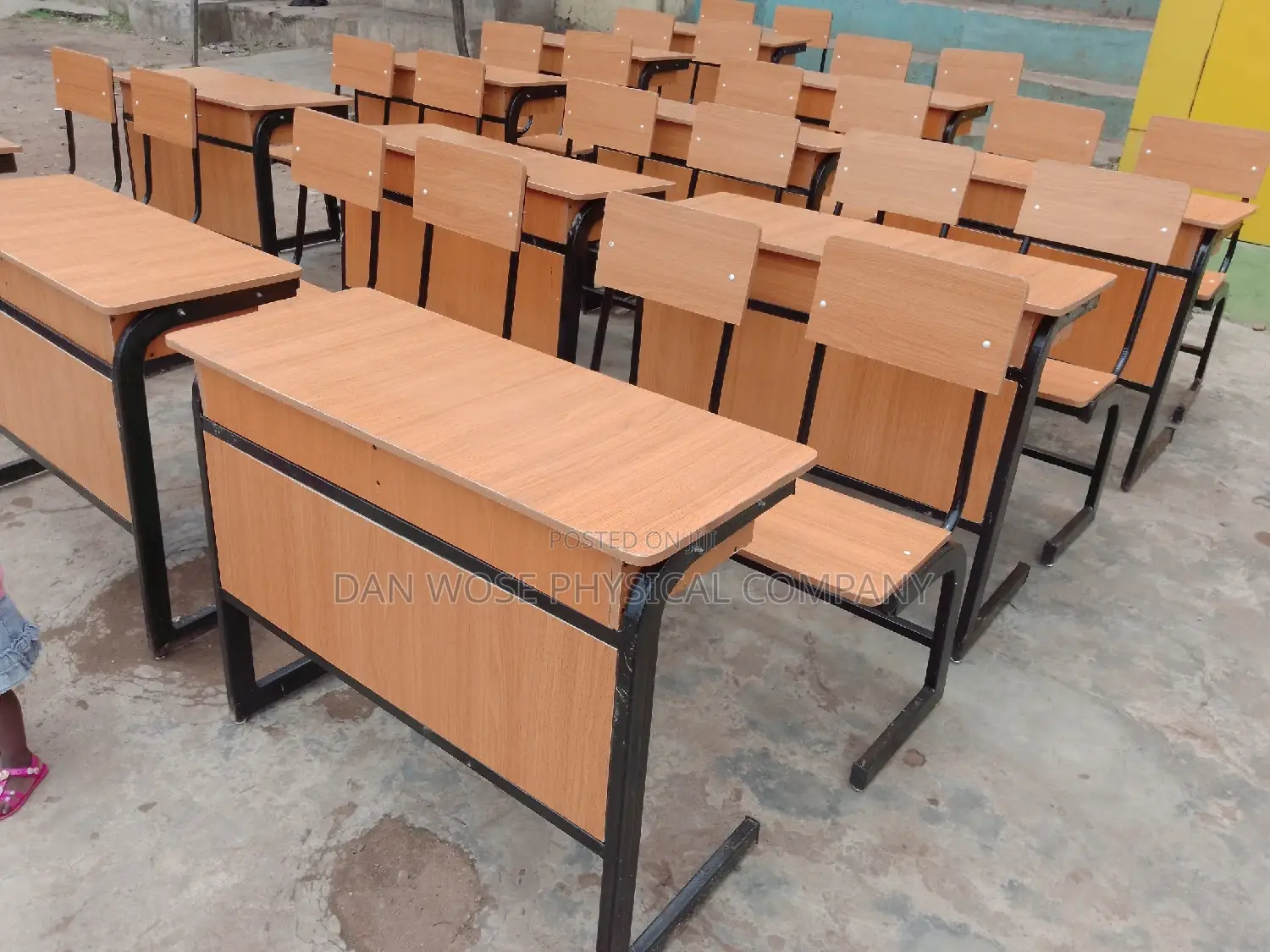 School Chair (Double Seat and Desk)