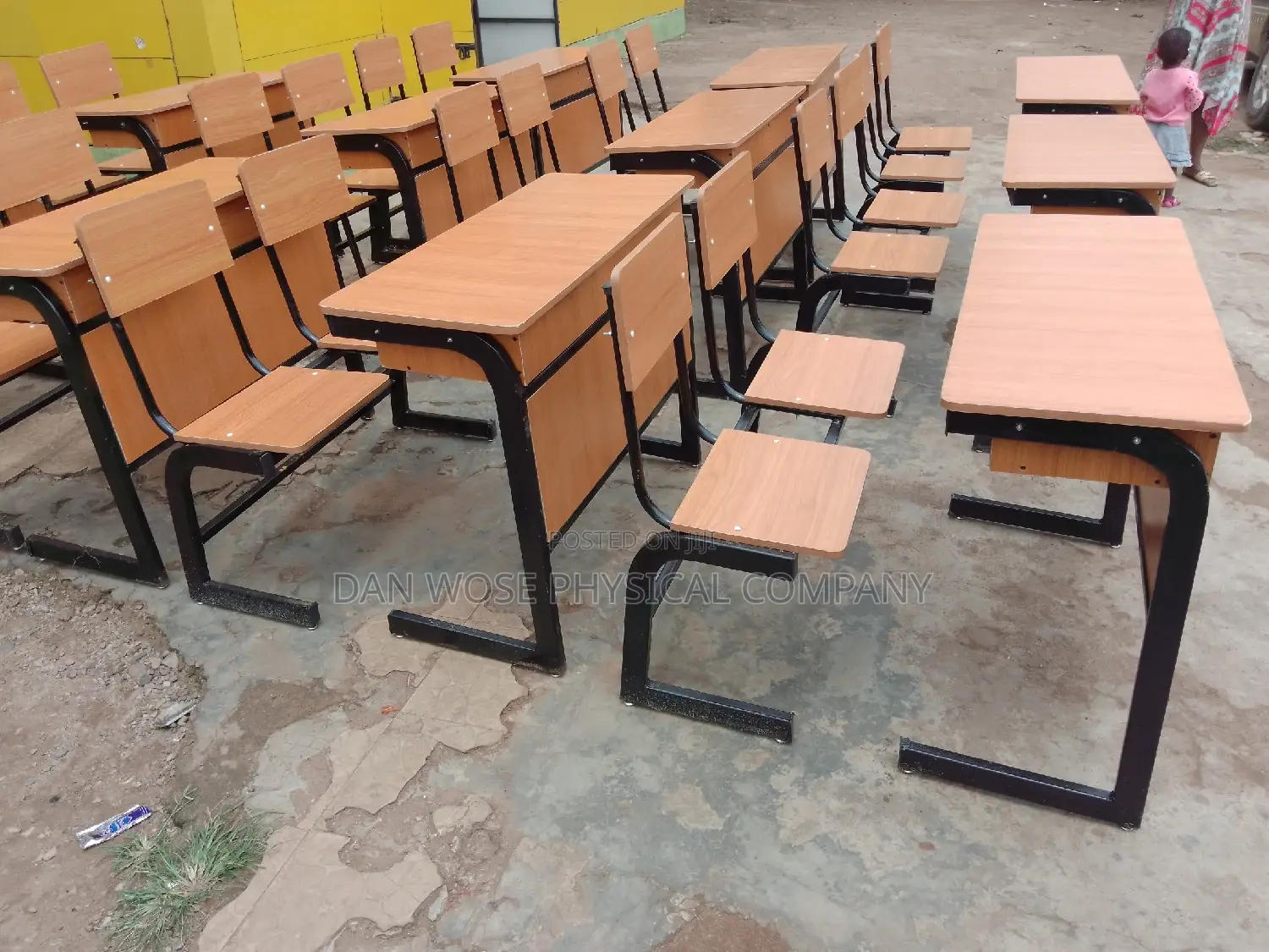 School Chair (Double Seat and Desk)