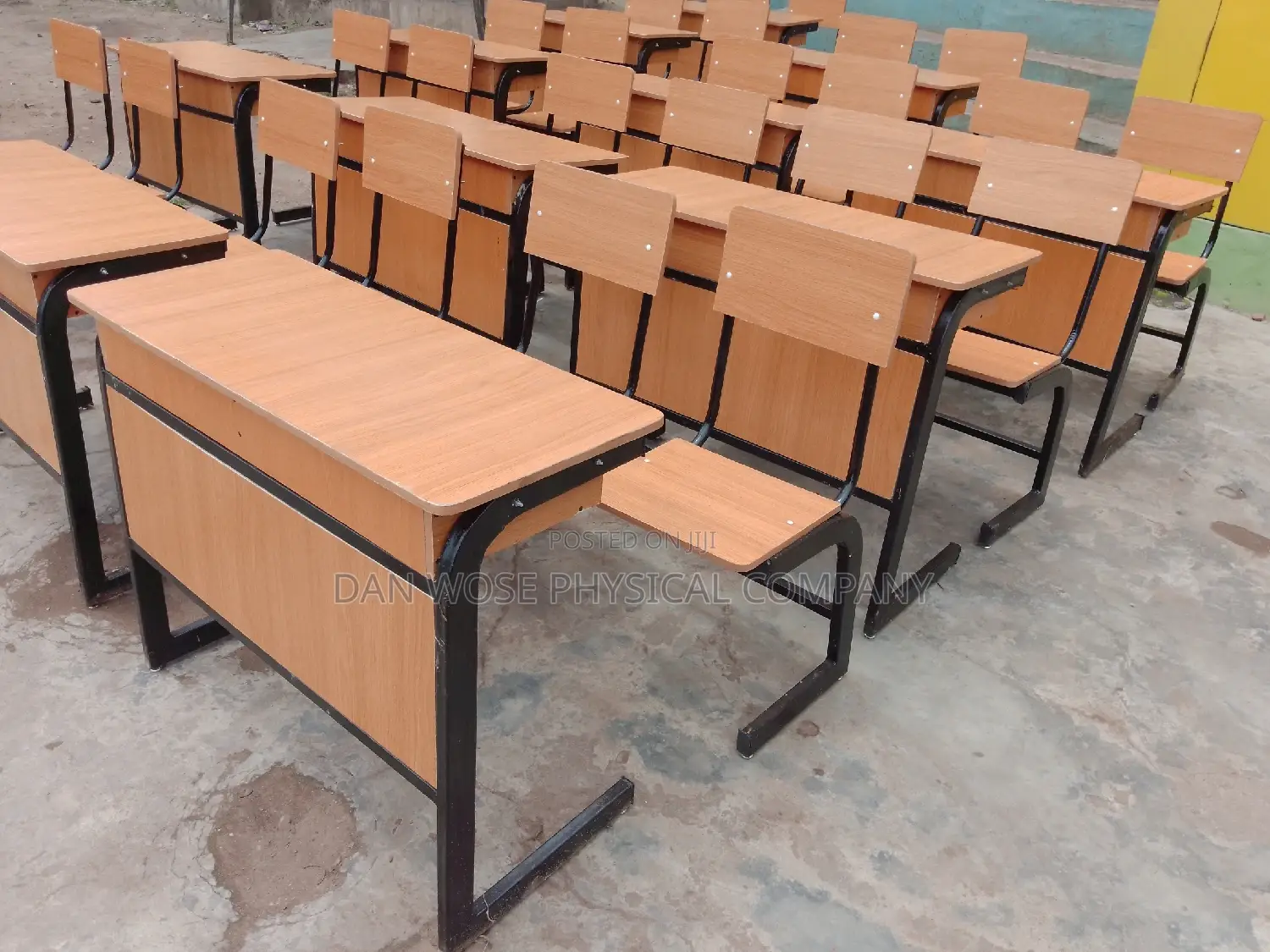 School Chair (Double Seat and Desk)