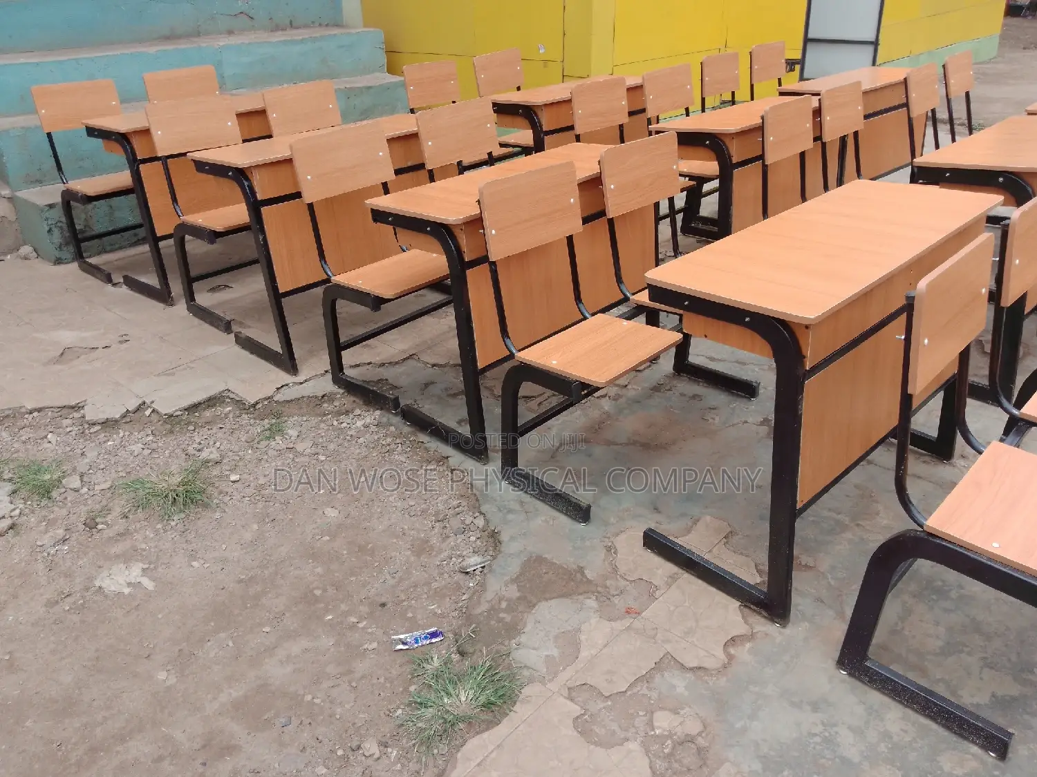 School Chair (Double Seat and Desk)