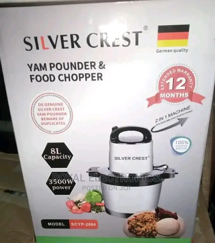 Silvercrest 8L Yam Pounder/Food Processor - 3500w