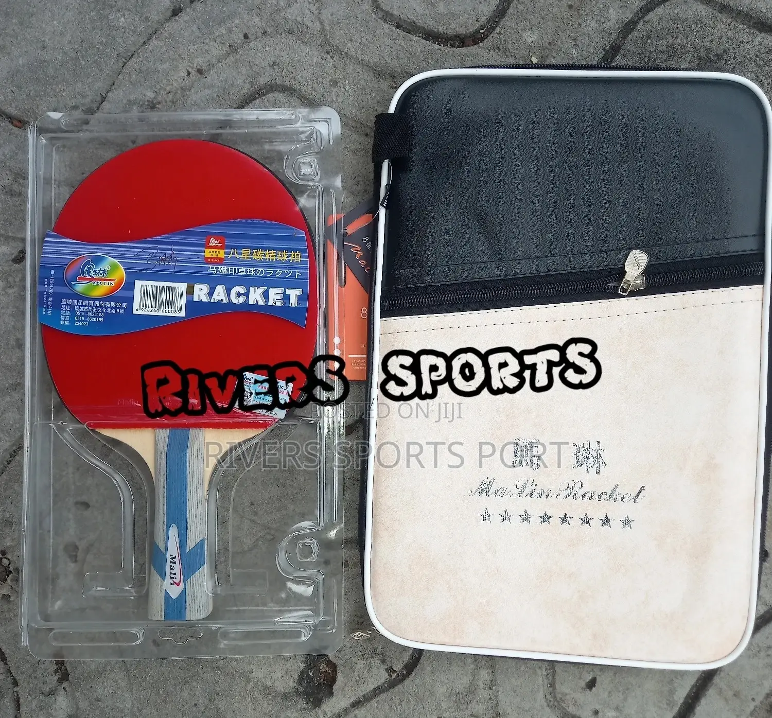 Malin 8 Star Double Carbon T.T Racket/Bat Offensive+Loop