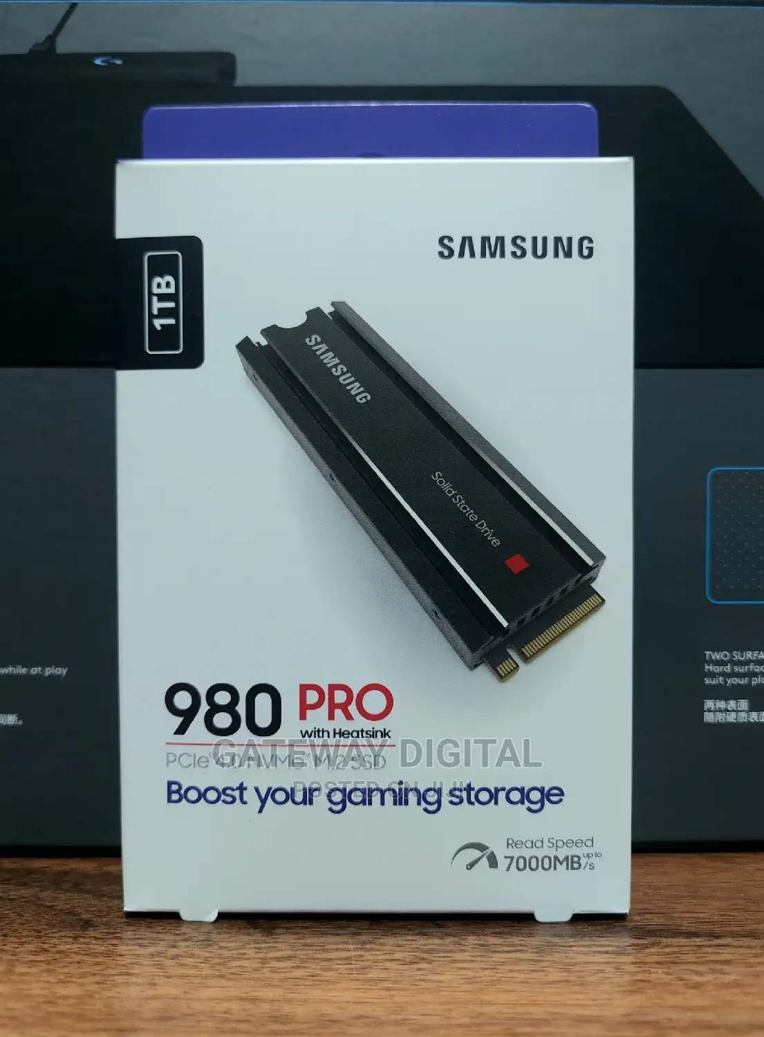 SAMSUNG 980 PRO SSD With Heatsink 1TB Pcie Gen 4 Nvme M.2