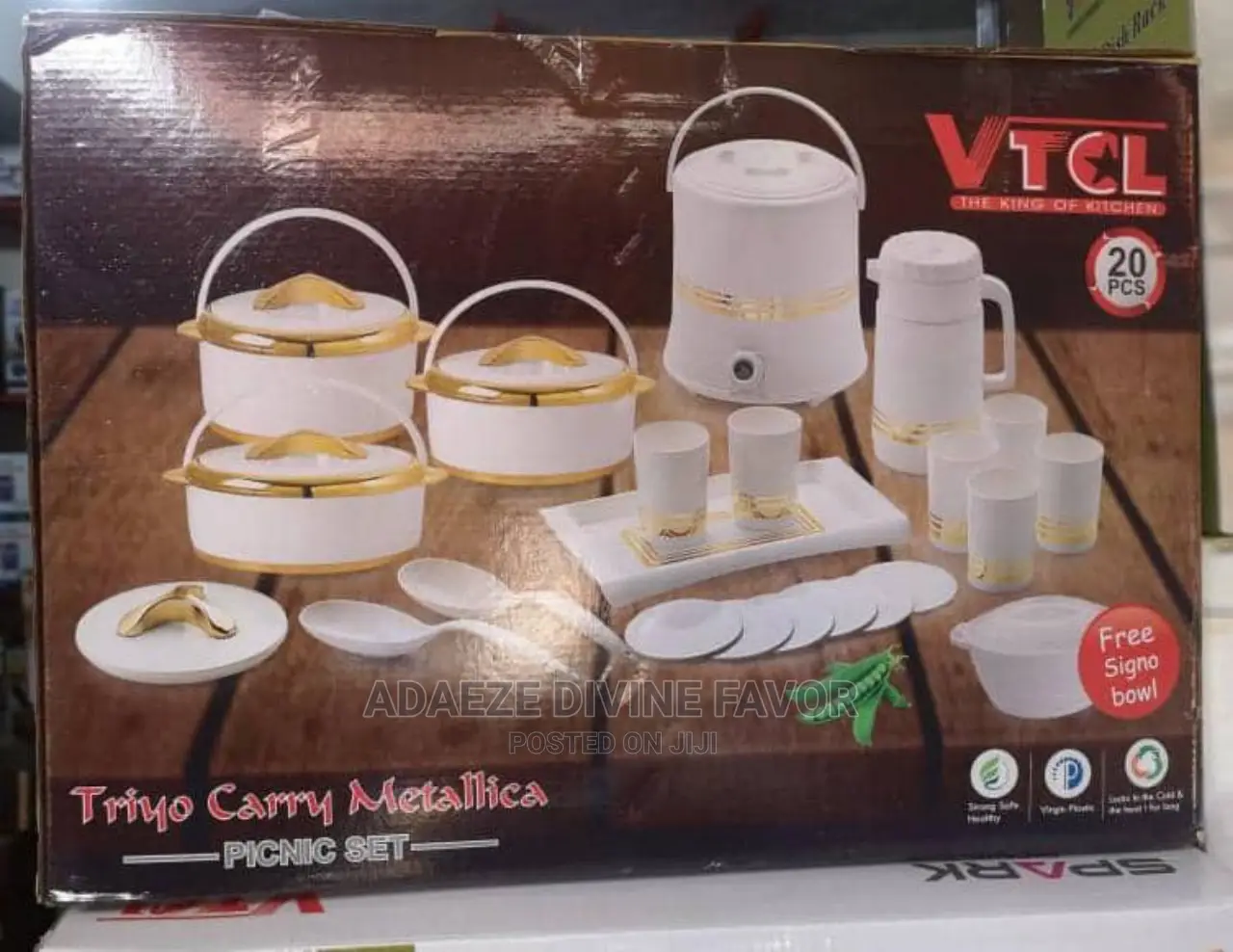20pcs Triyo Carry Metallica Picnic Set