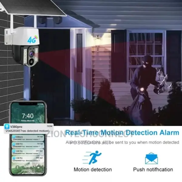 V380 Solar Power Cctv. Ptz 4g Solar Camera