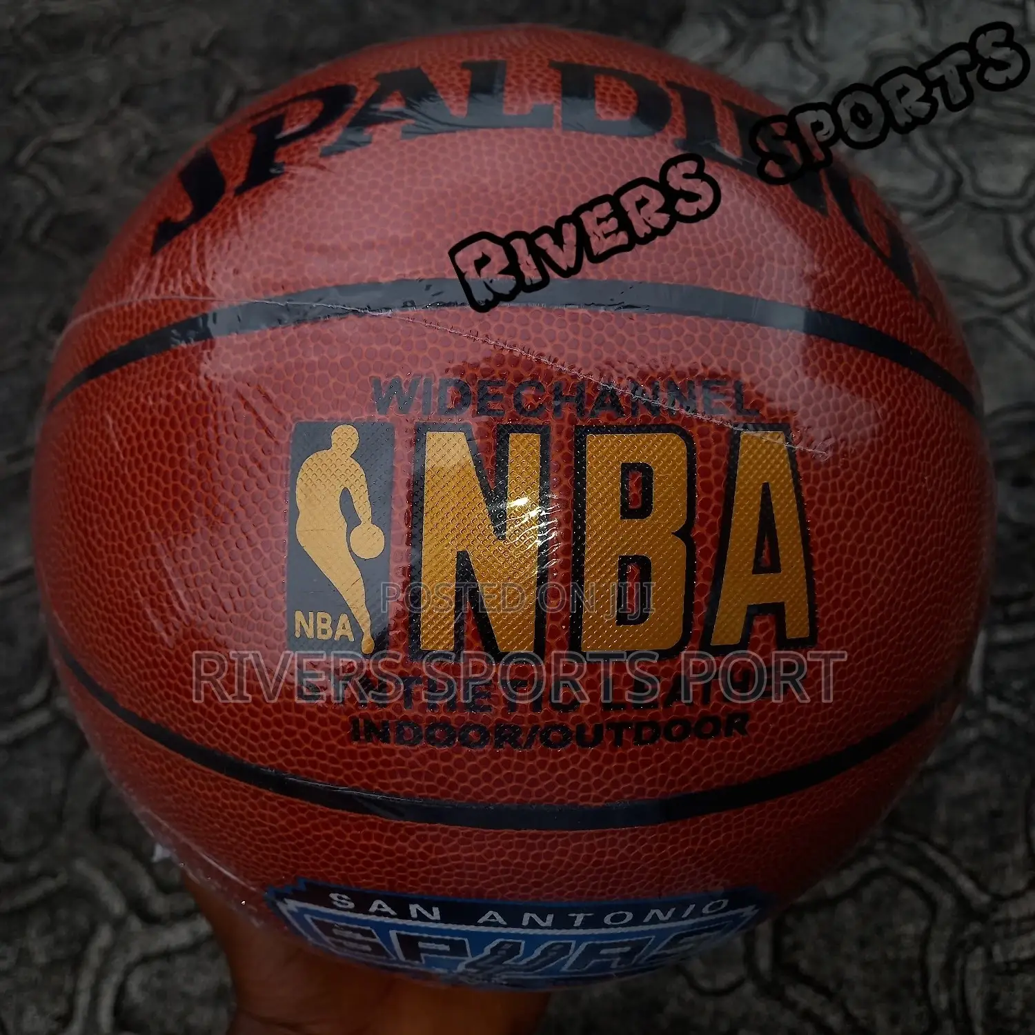 Spalding Wide Channel San Antonio Spurs Leather Basketball