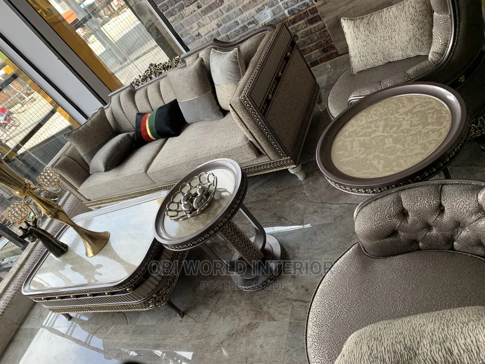 Quality Luxury Sofas Set ,Center Table , 2stools