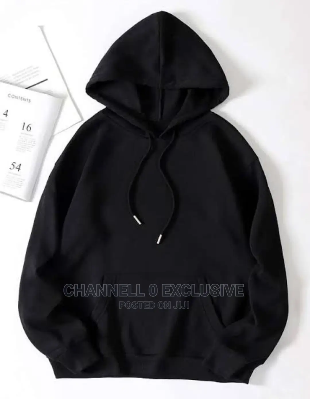 Original Plain Black Hoodie