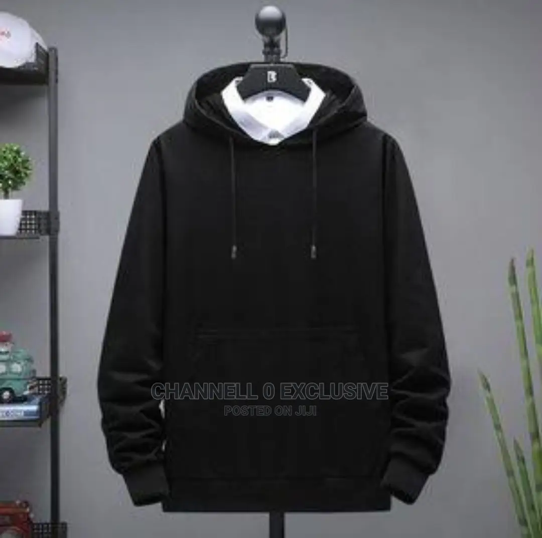 Original Plain Black Hoodie