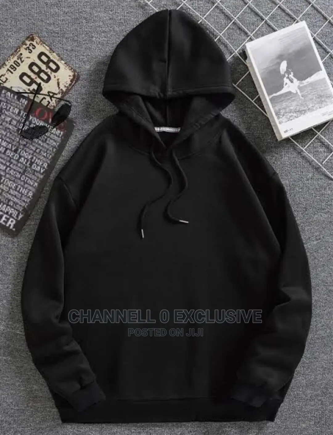 Original Plain Black Hoodie