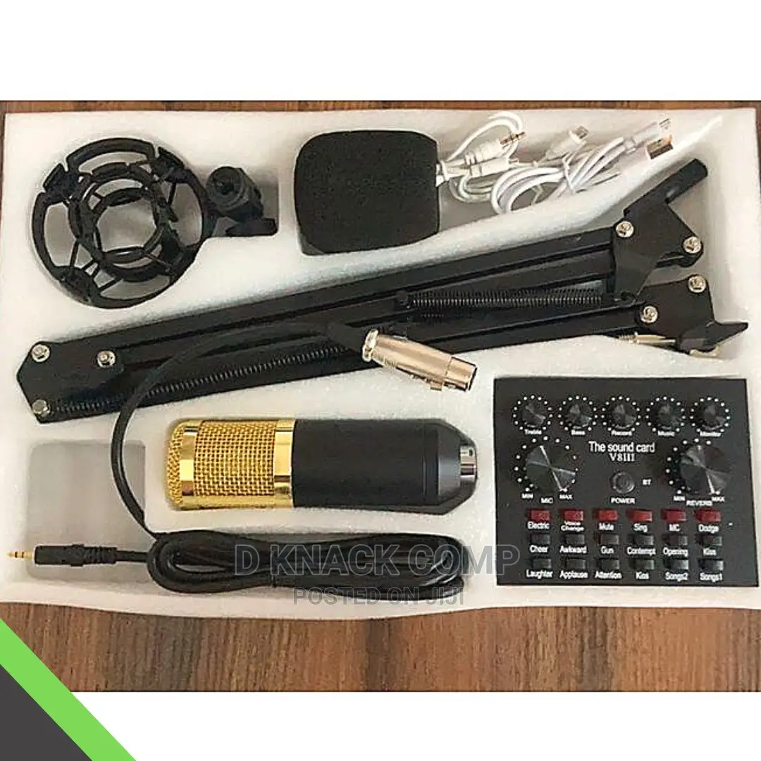 V8 Sound Card With Microphone BM800 Kit Condenser Support