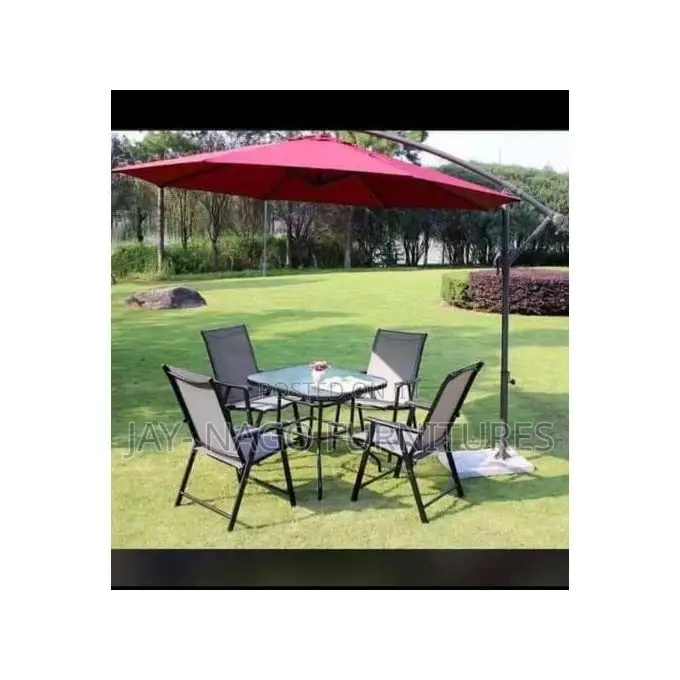 Outdoor Foldable Garden Canopy With Foldable Chair and Table