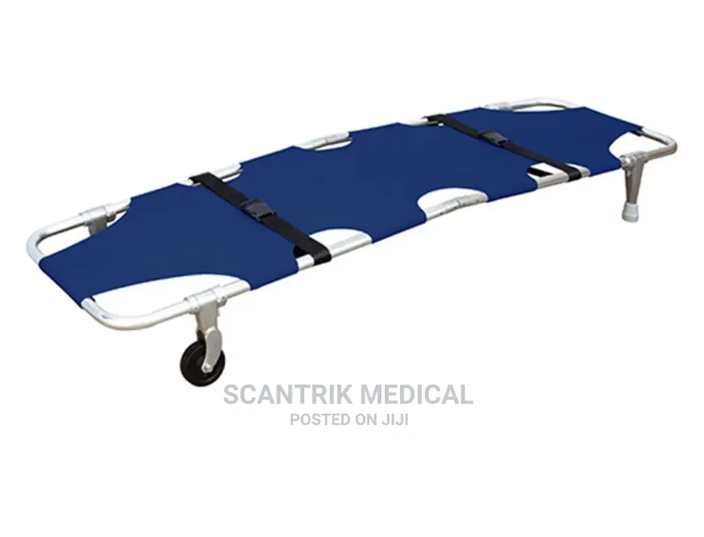Flat Wheels Foldable Portable Stretcher
