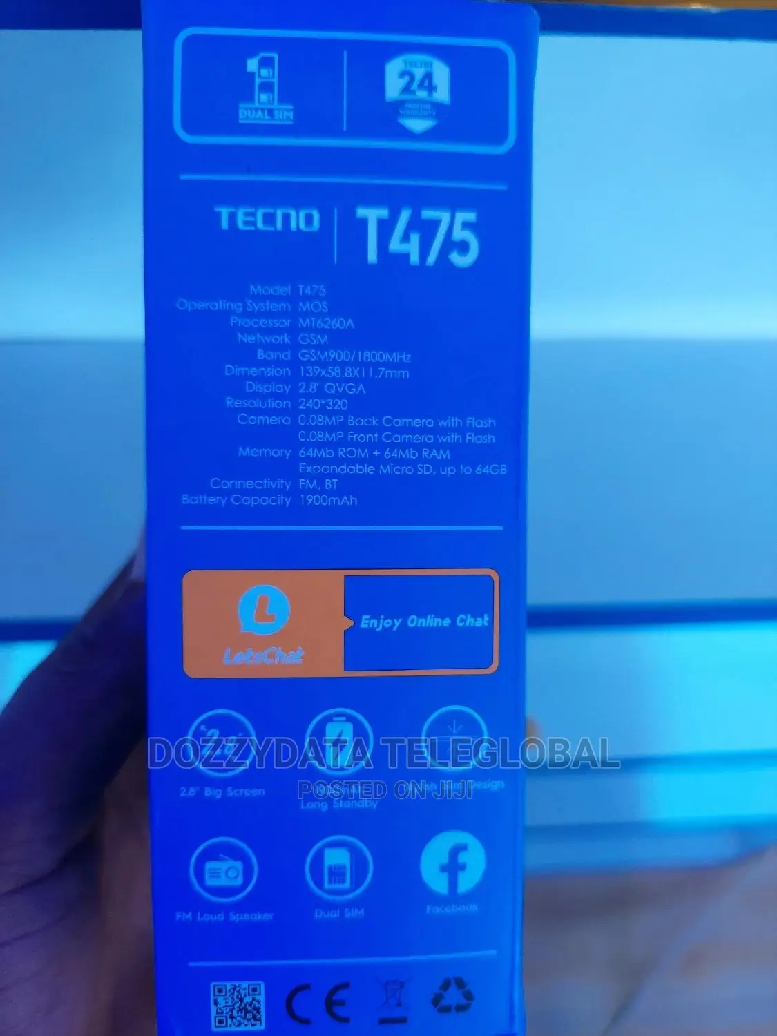 New Tecno T474 Silver