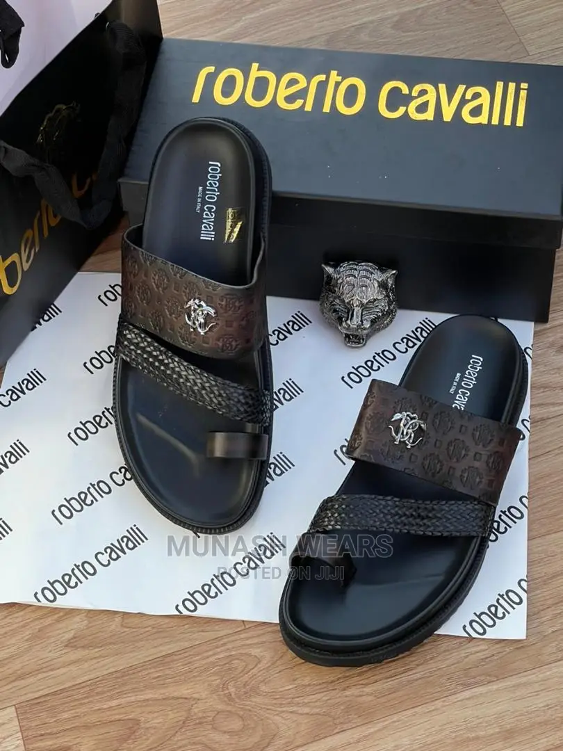 Roberto Cavali Leather Slipers