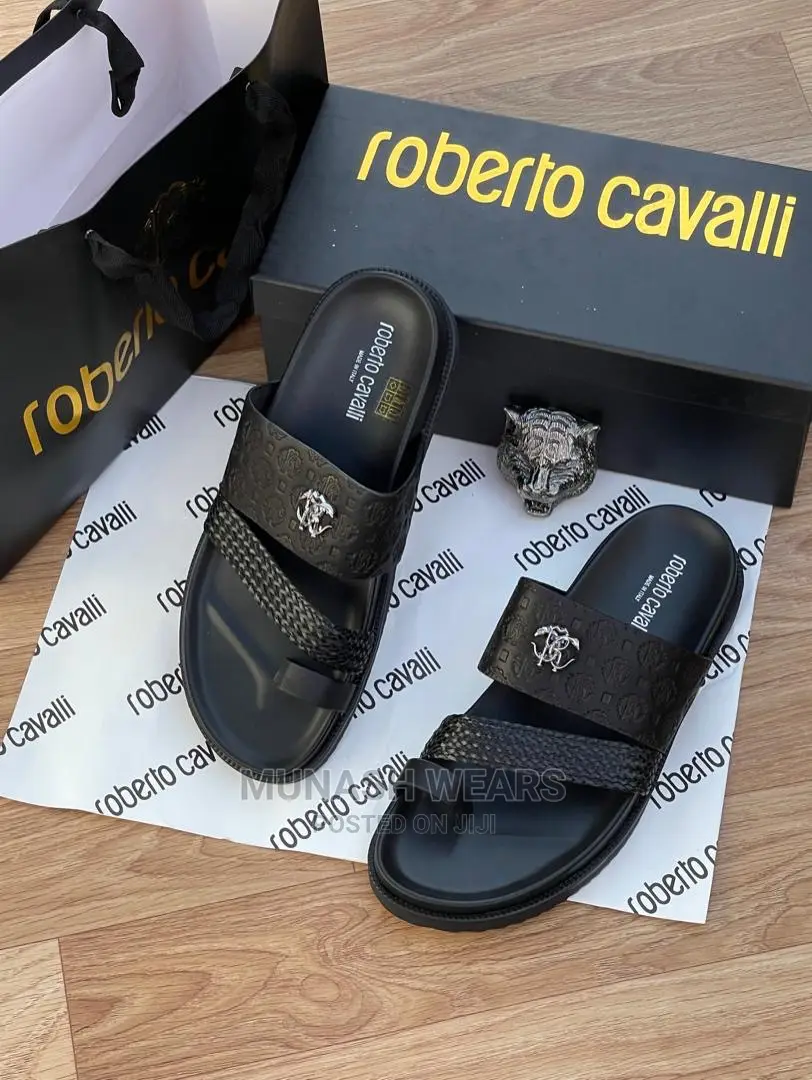 Roberto Cavali Leather Slipers