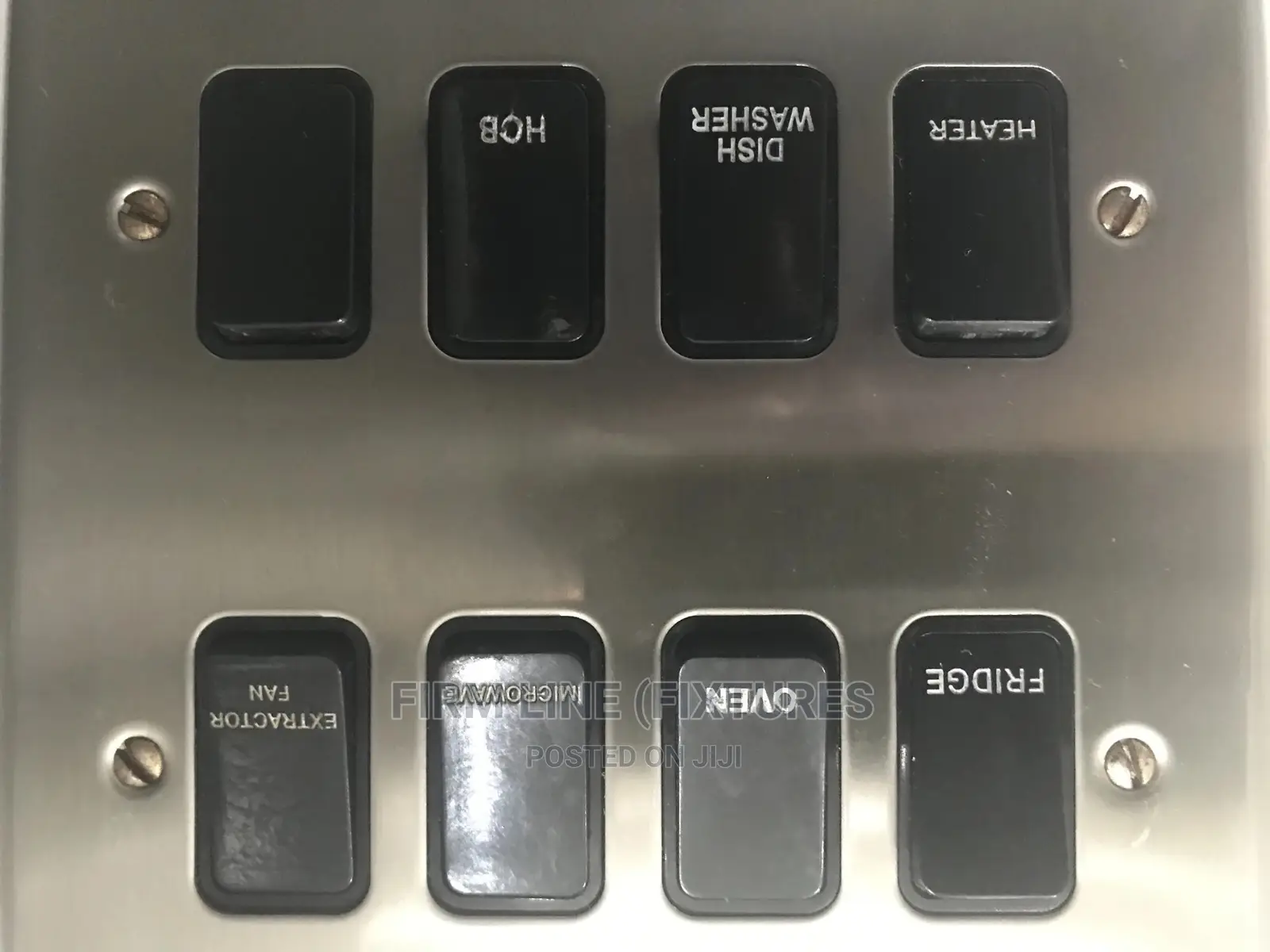 8 Gang Grid Switch (Chrome Plate/Black Switches)