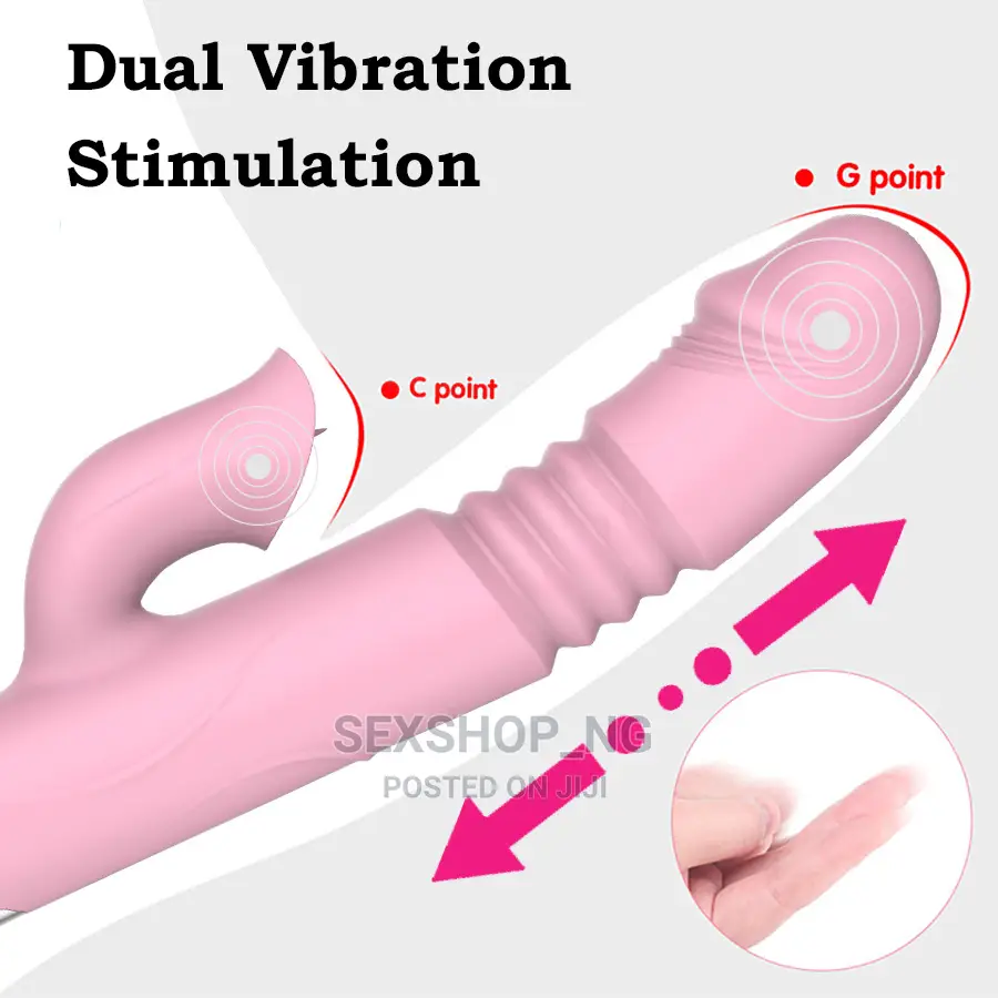 Rechargeable Orgasm Thrusting Dildo With Clit Stimulator