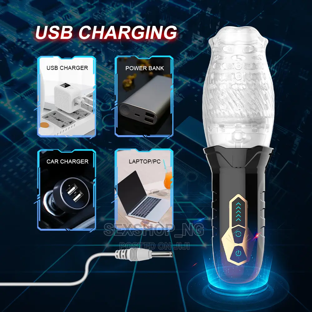 Rotating Vibrating Recharge Male Masturbator Orgasm Machine