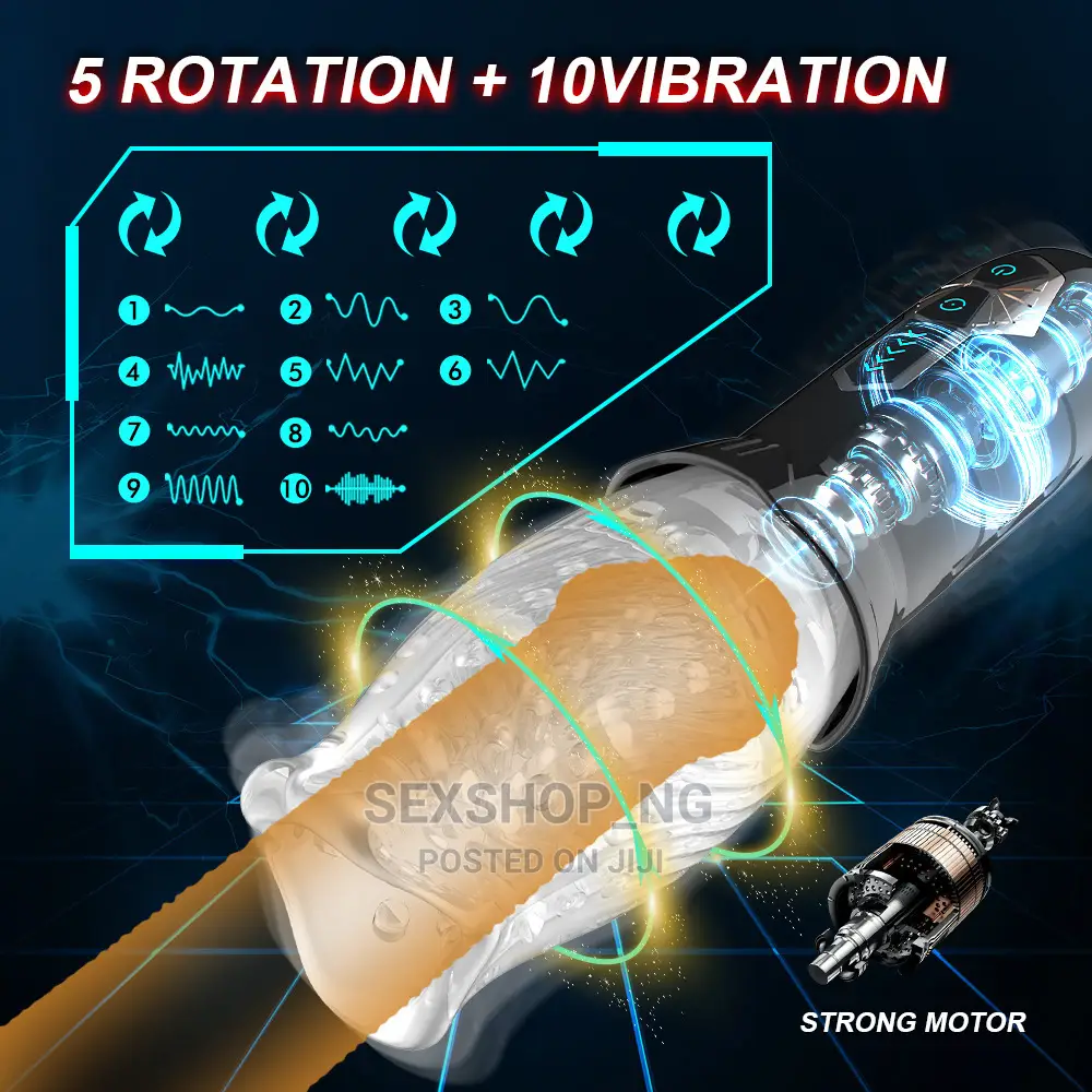Rotating Vibrating Recharge Male Masturbator Orgasm Machine