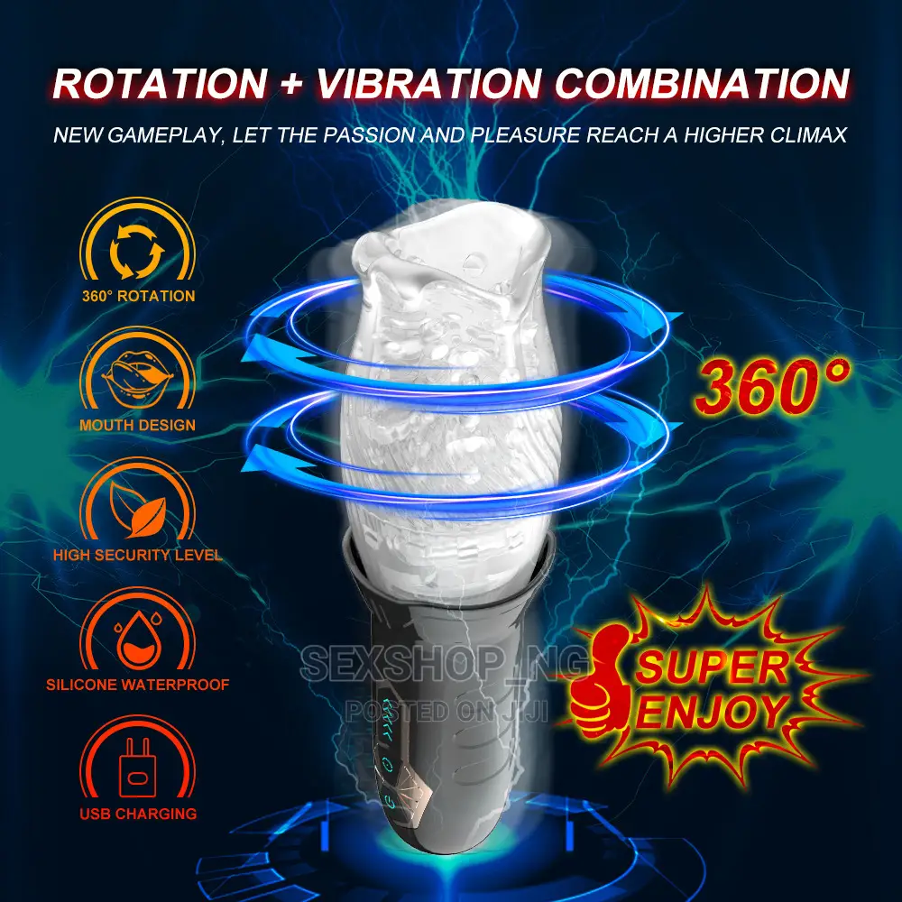 Rotating Vibrating Recharge Male Masturbator Orgasm Machine