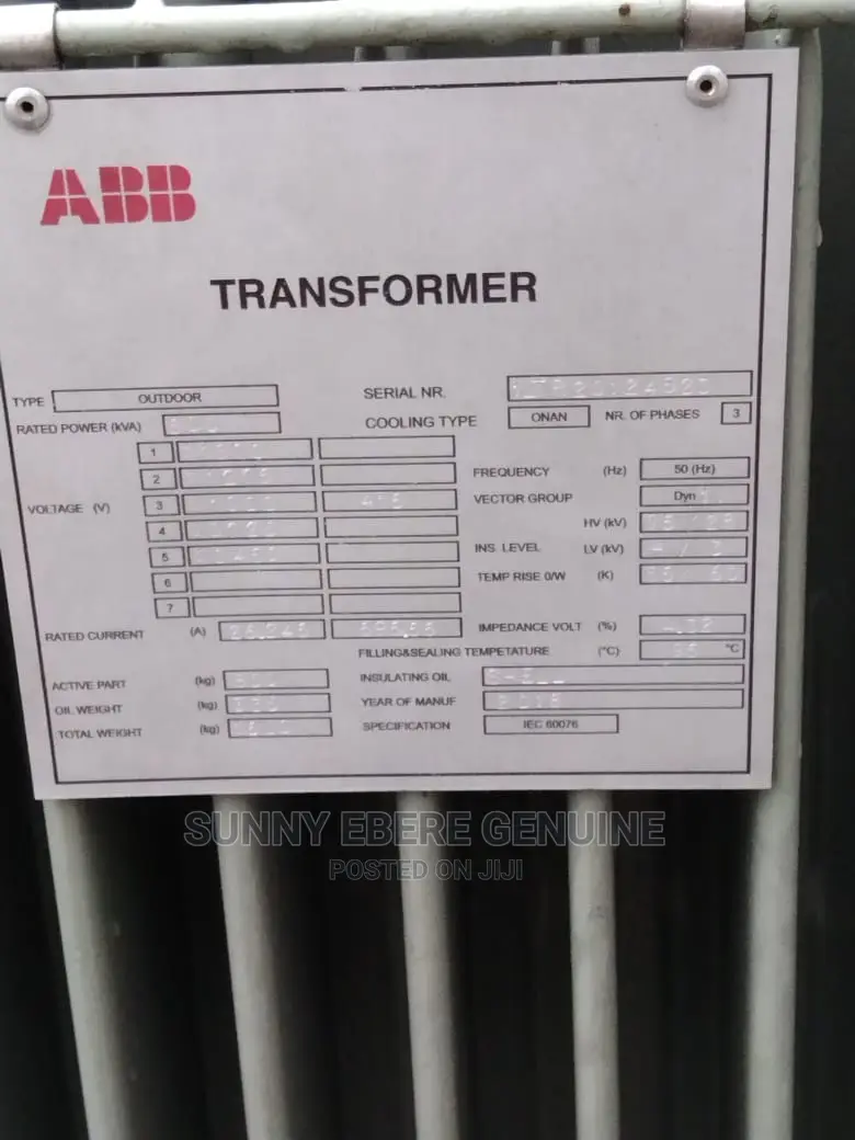 High Quality 750 KVA 3 Phase Transformer