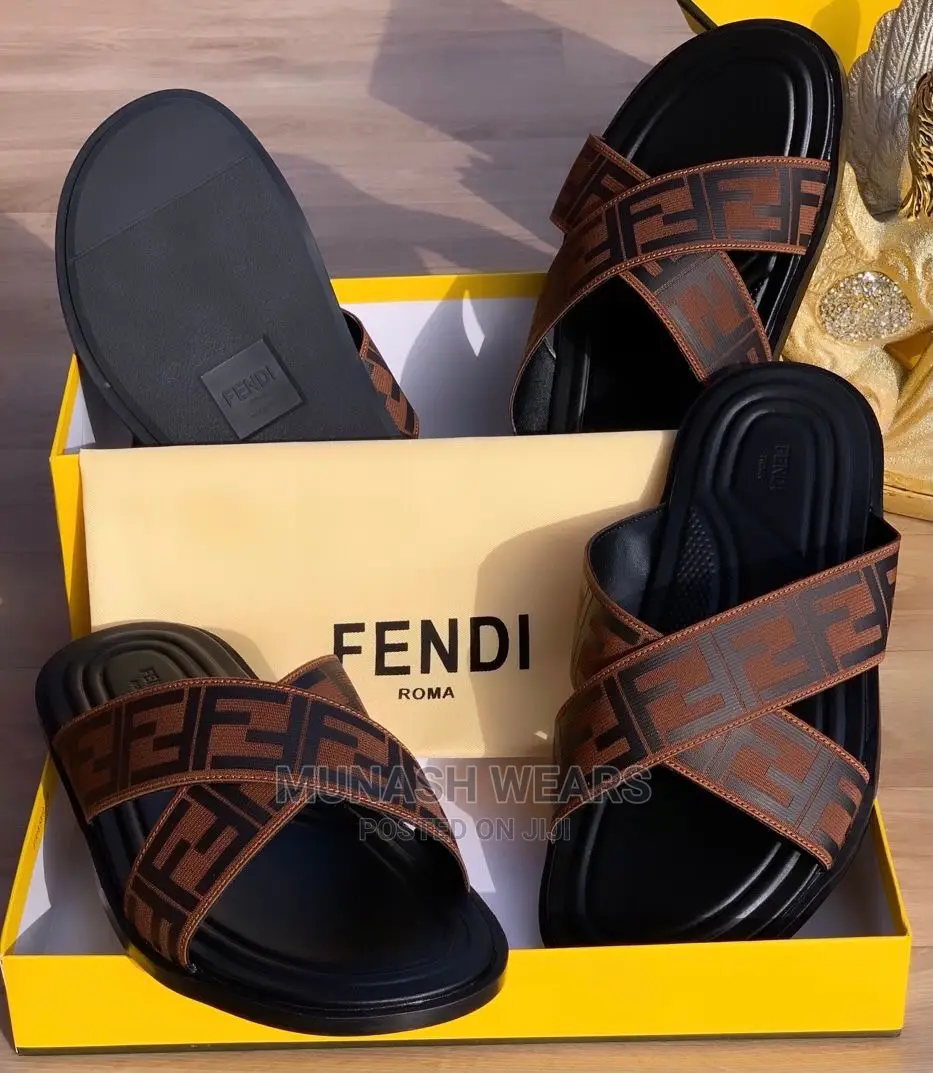 Fendi Leather Slipers