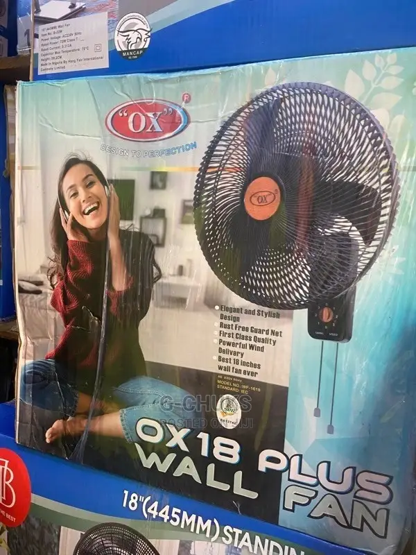 Ox 18 Plus Wall Fan - 18'' Inch