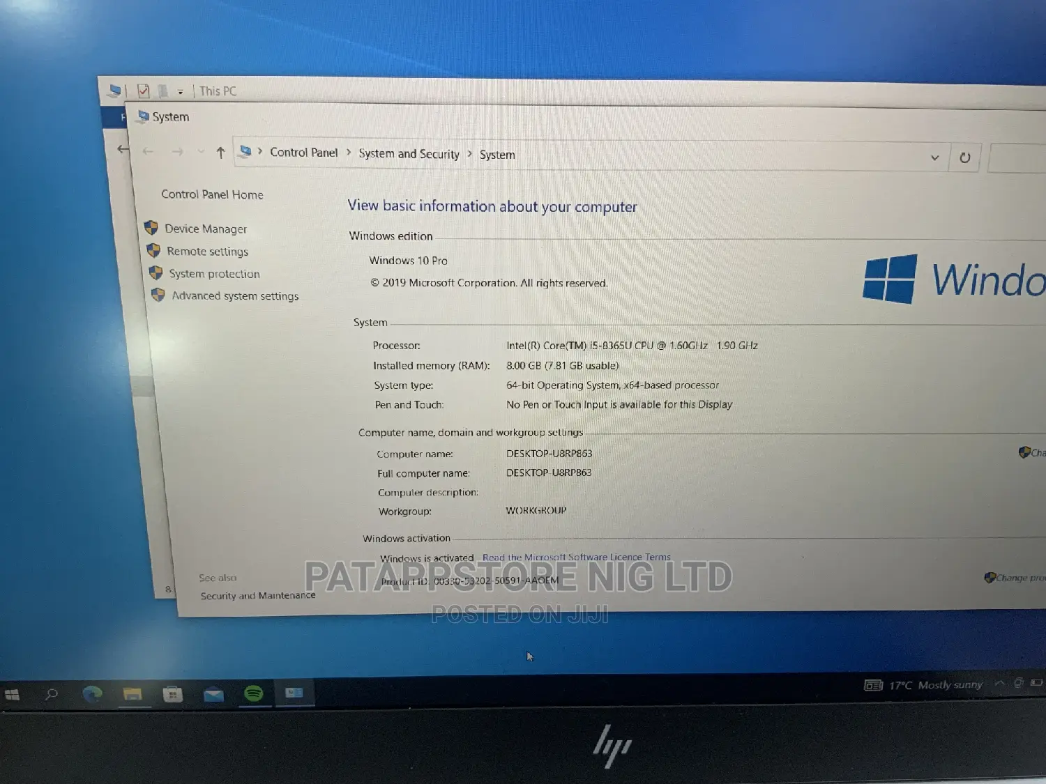 Laptop HP EliteBook 840 G6 8GB Intel Core I5 HDD 256GB