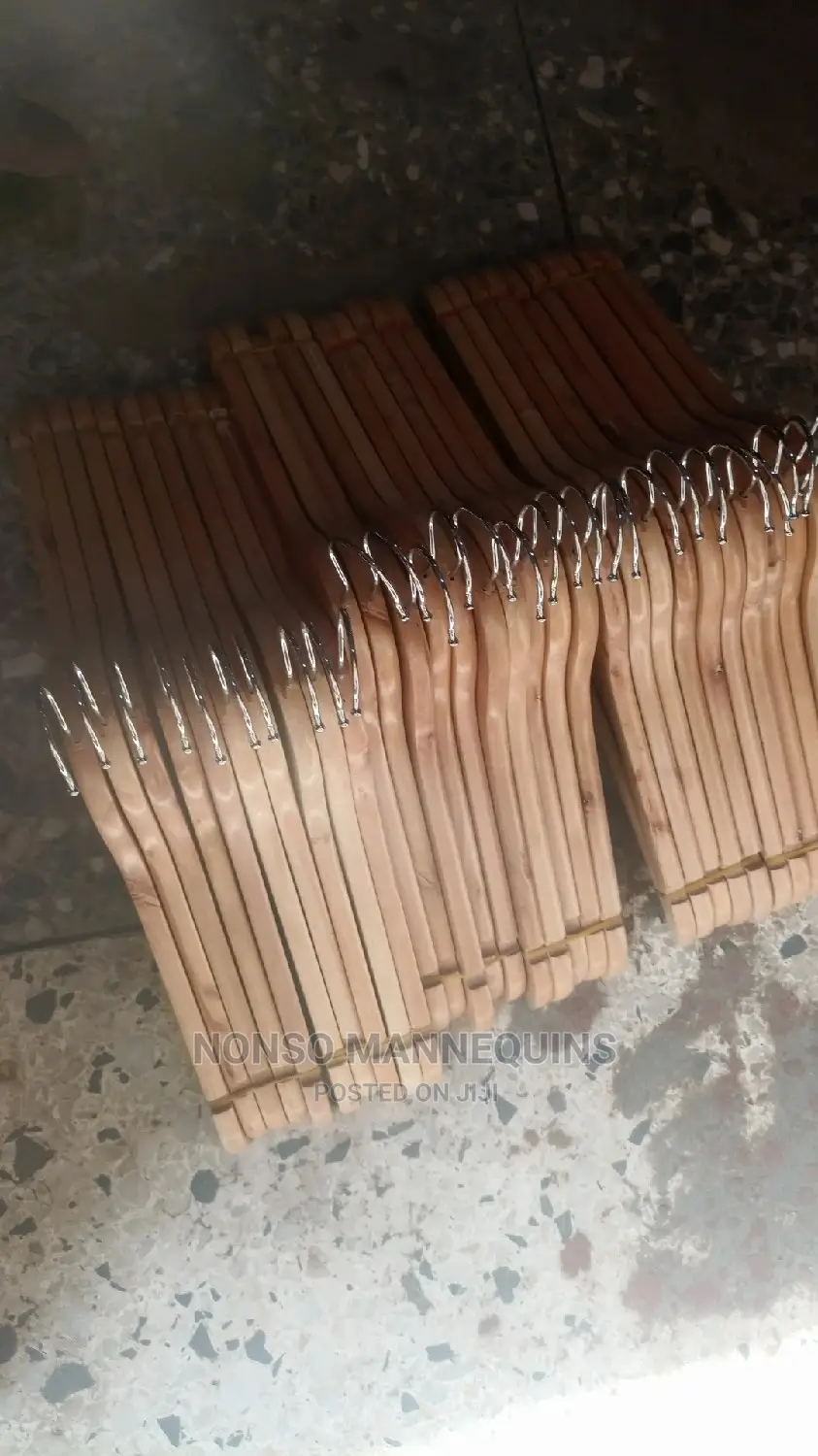 Packs of Wooden Clothes Hangers