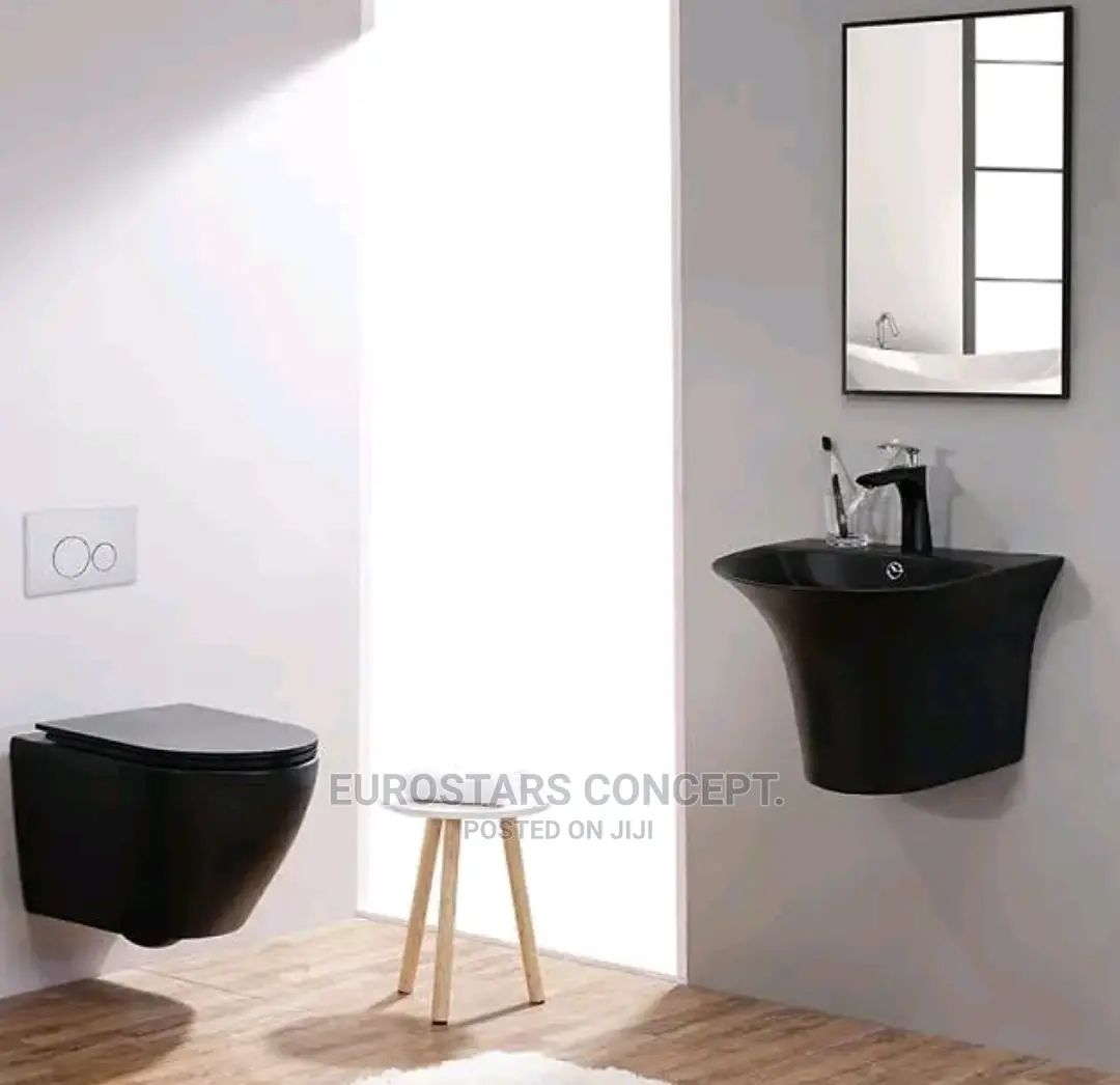 England Black Wall Hanging Wc Set