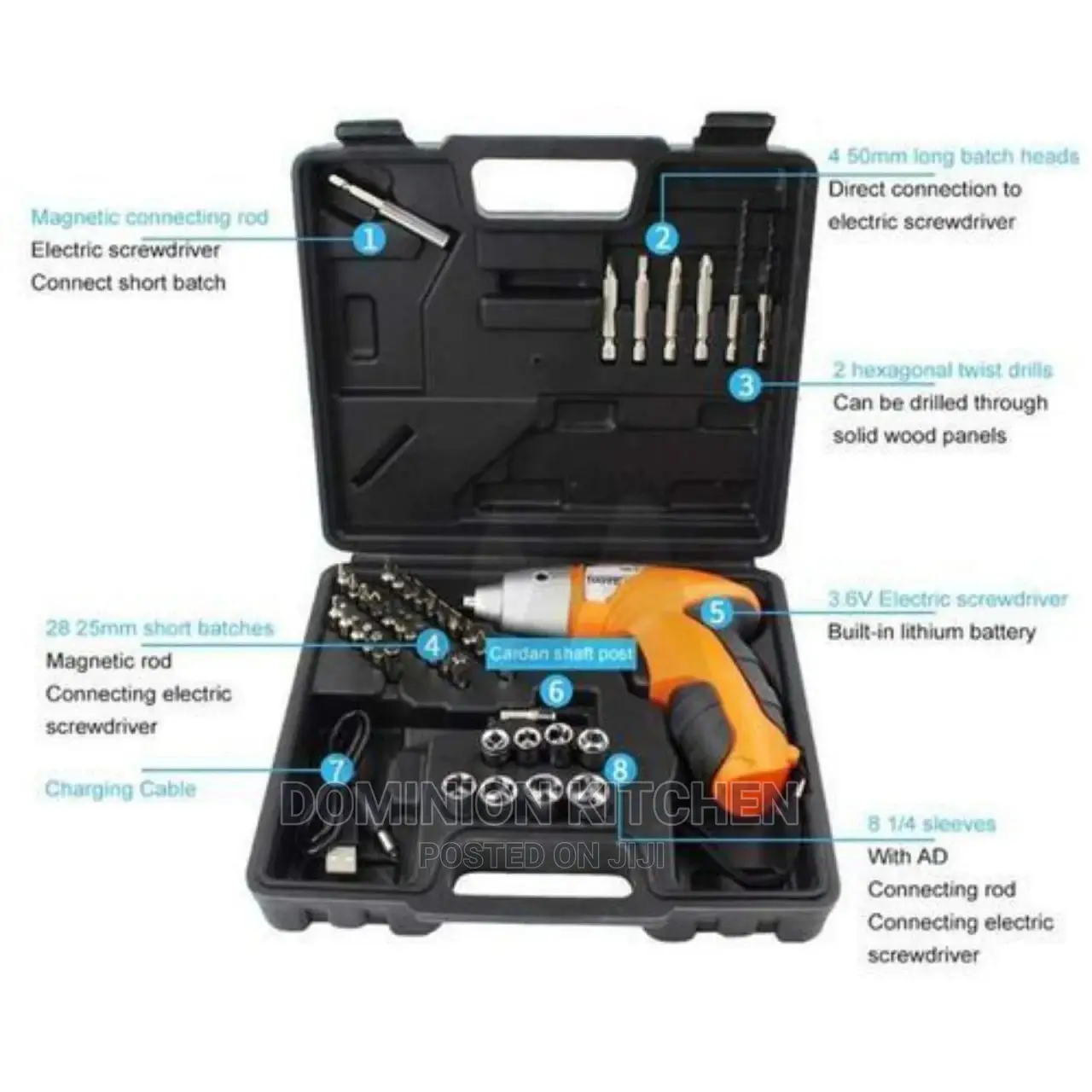 45pcs Cordless Screwdriver