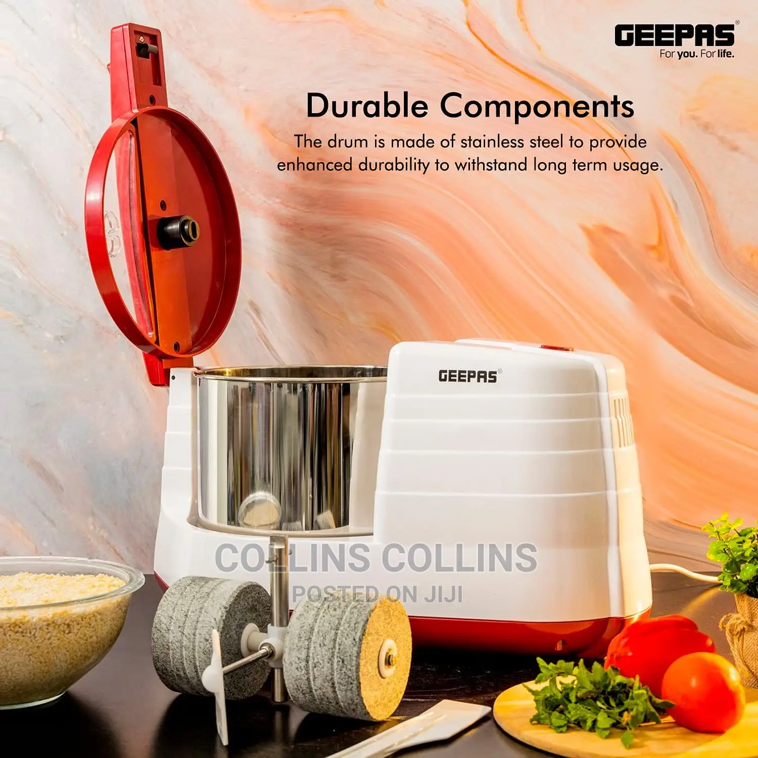 Geepas 200w Wet Grinder And Yam Pounder
