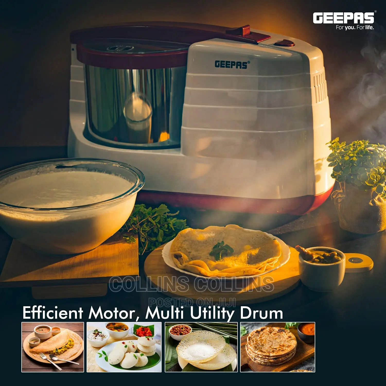 Geepas 200w Wet Grinder And Yam Pounder