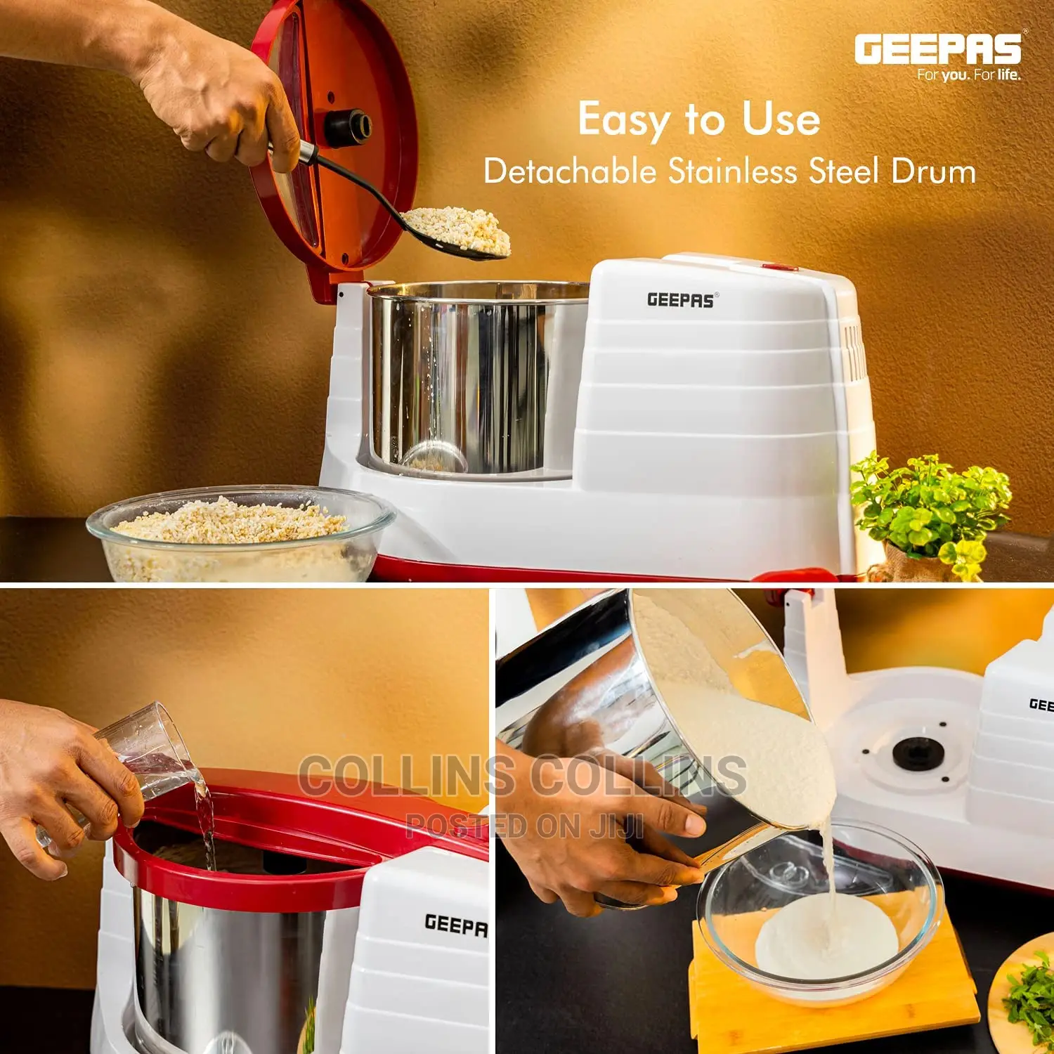 Geepas 200w Wet Grinder And Yam Pounder