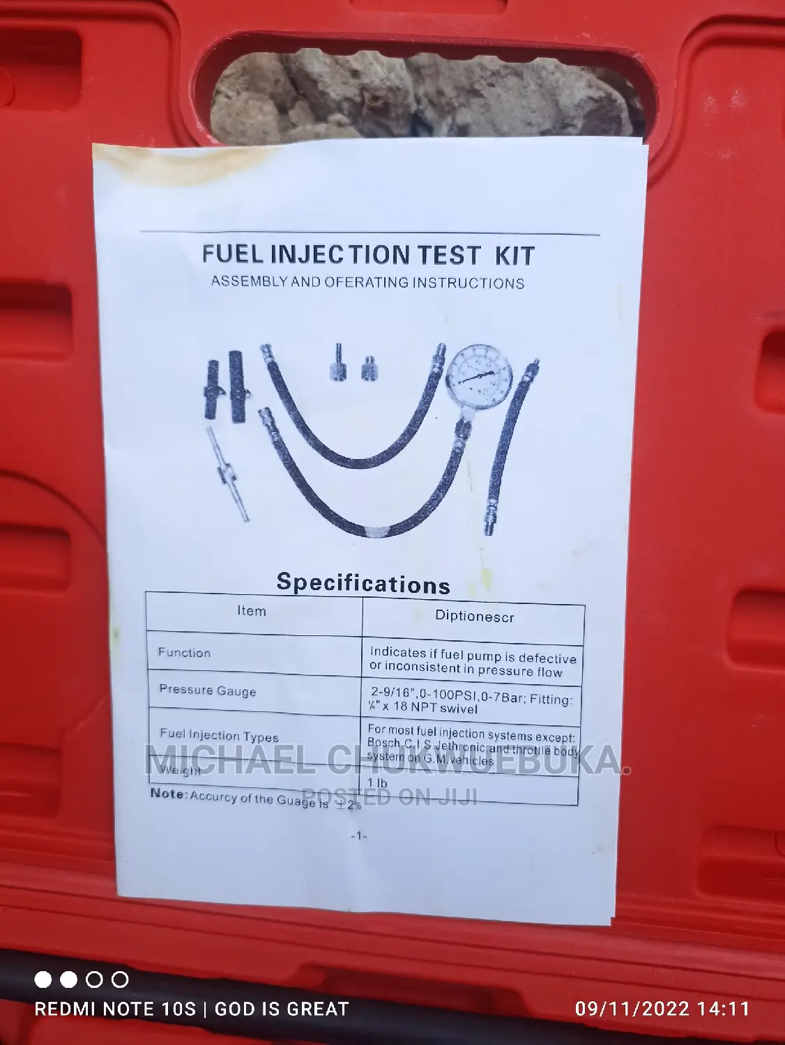 Fuel Injection Test Kit