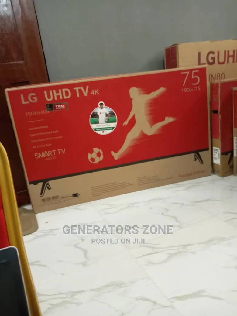 New Uhd/ LG 75" Smart TV 2yrs Warranty(Netflix+Youtube)